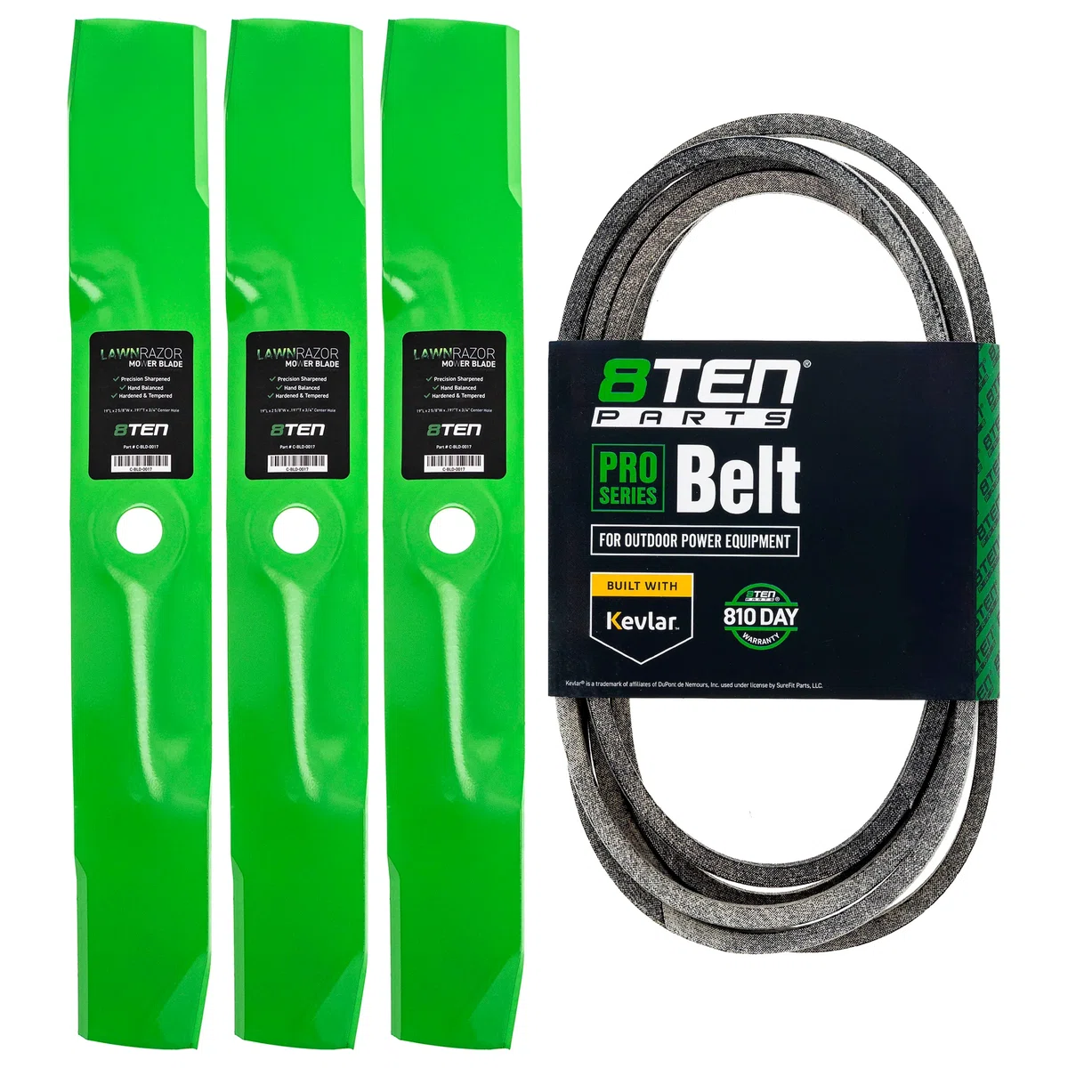 Mower Blades & Deck Belt Kit For John Deere MK1007815