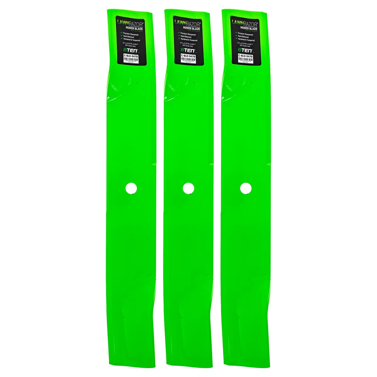 LawnRAZOR High Lift Blade For Husqvarna RedMax 522829301 | 3-PACK