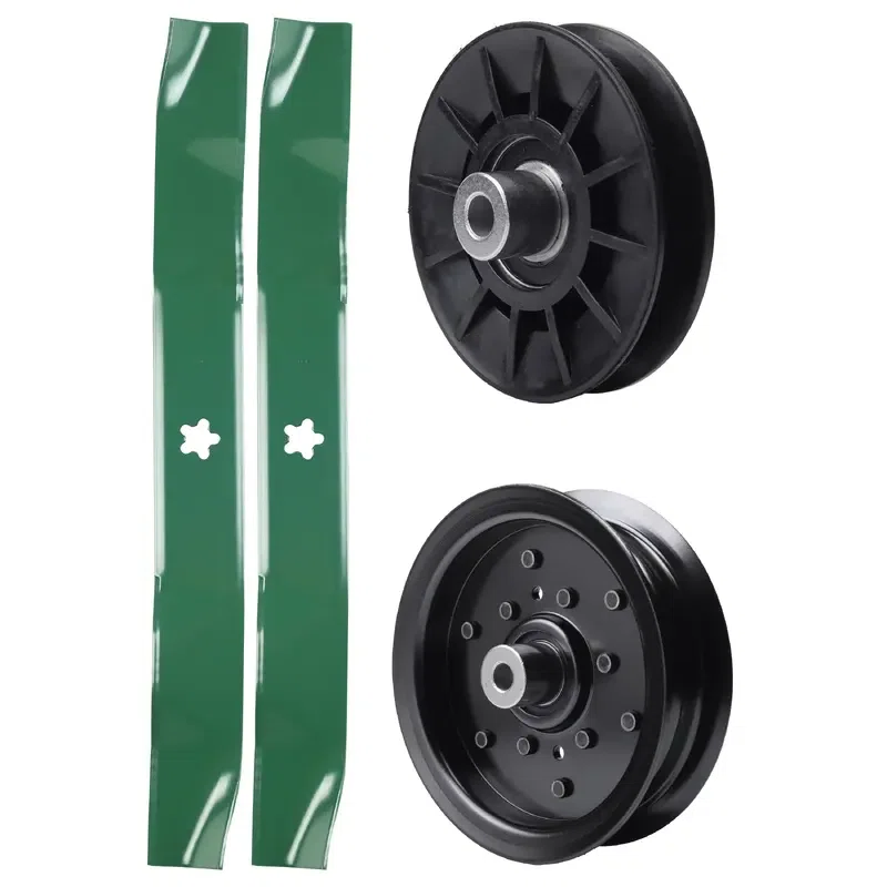 UDC Parts Mower Kit / Pulley 532194326 + Pulley 532196106 + 2 Pack Blades 134149 / Fits Poulan C20H42YT PO175A42LT XT195H42LT
