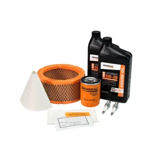 Generac A0002075499 Maintenance Kit with Proprietary 5W-20 Synthetic Oil for 12 17kW Air-Cooled Generators
