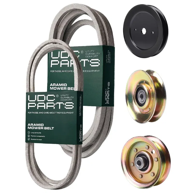 UDC Parts Mower Kit / Belt 140294 + Belt 539109243 + Pulley 127783 + Pulley 129861 + Pulley 173437 / Fits Husqvarna LTH1542