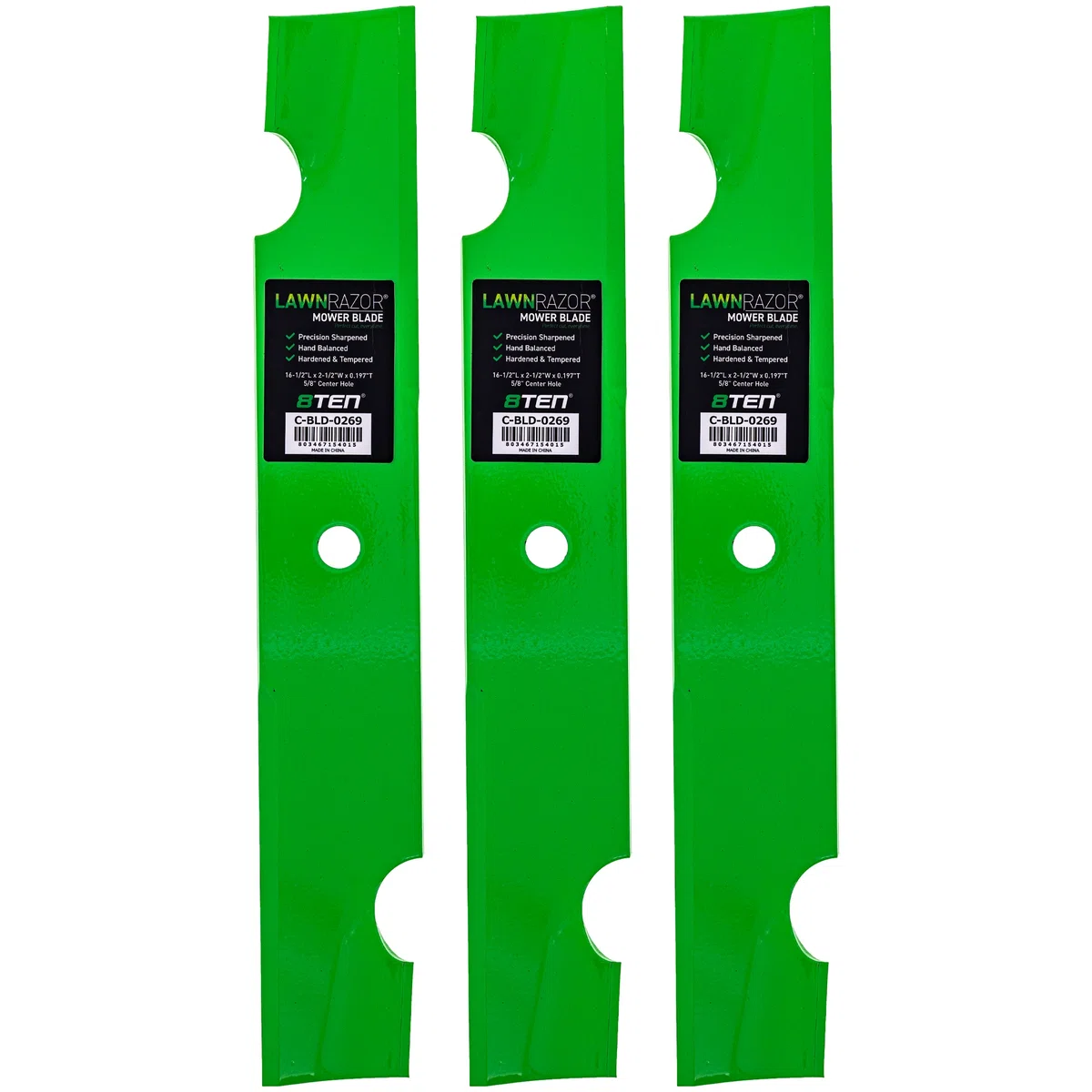 LawnRAZOR Blade Bad Boy Magnum 48 Inch Deck 038-4826-00 Notched High Lift 3 Pack