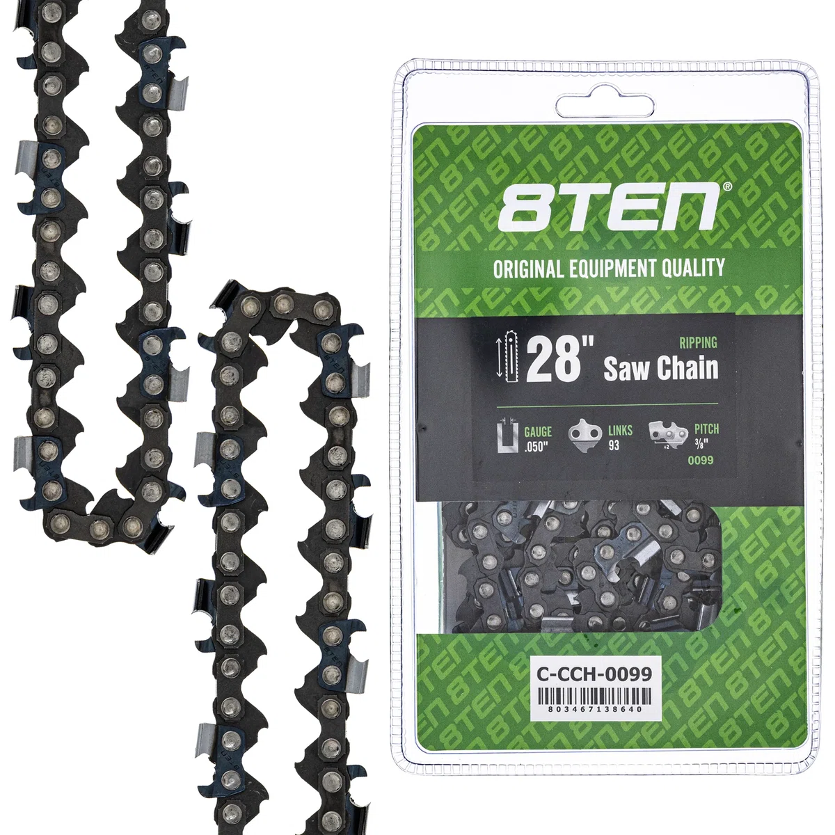 Chainsaw Chain 28 Inch .050 3/8 93DL For Homelite Echo 585550093 72EXJ093G 72EXL093G 72LPX093G
