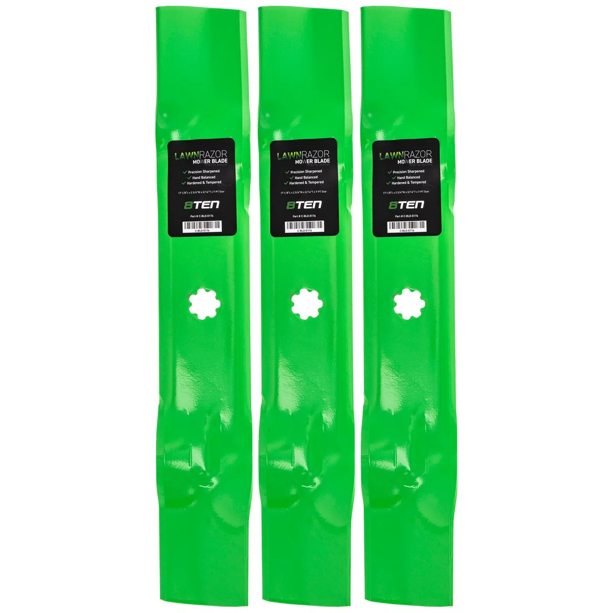 LawnRAZOR High Lift Blade For John Deere GY20852 GX21784 AM141035 AM137757 | 3-PACK