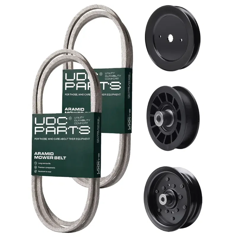 UDC Parts Mower Kit / Belt 130969 + Belt 140218 + Pulley 129861 + Pulley 532196106 + Pulley 532194327 / Fits Statesman SOGT26H54
