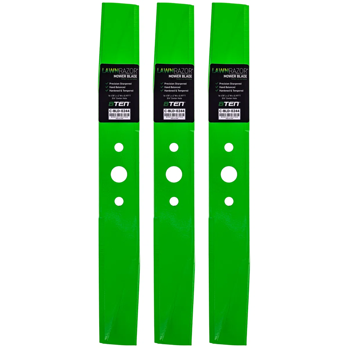 LawnRAZOR Medium Lift Blade For Craftsman Simplicity 1716696ASM 1727774ASM | 3-PACK