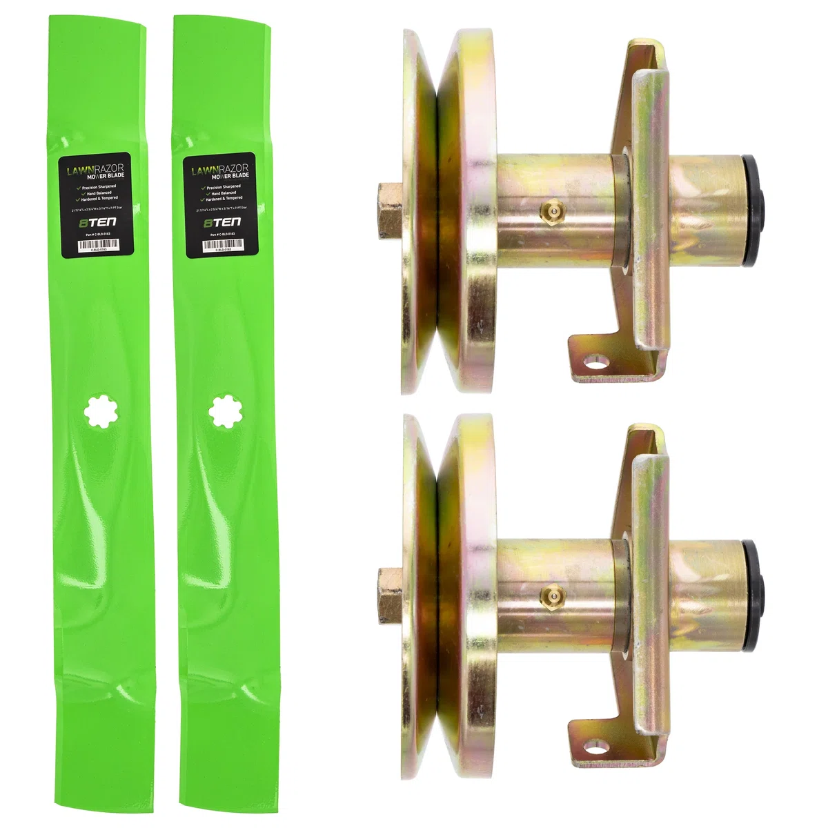 Deck Spindles & Mulching Blades Kit For John Deere MK1002300