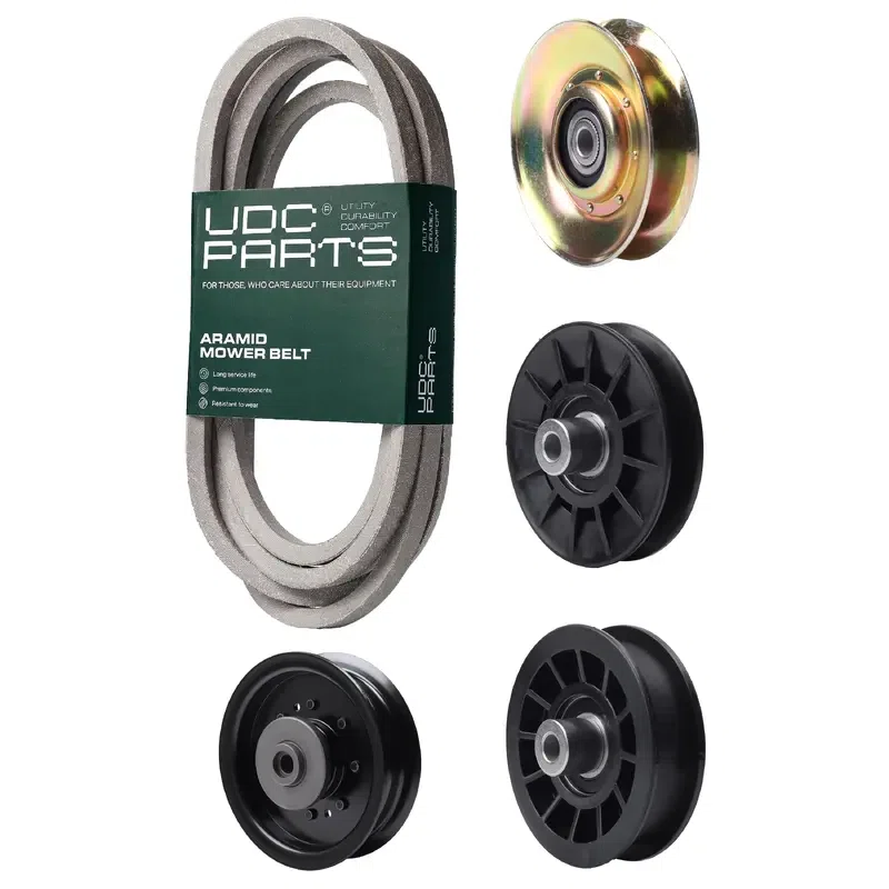 UDC Parts Mower Kit / Belt 539117245 + Pulley 127783 + Pulley 532194326 + Pulley 532194327 + Pulley 532196104 / Fits Husqvarna LT1597