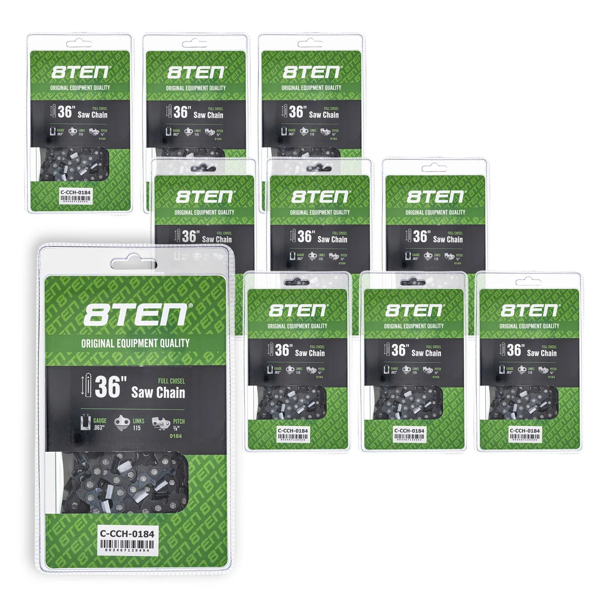 Chainsaw Chain 36 Inch .063 3/8 115DL For Dolmar Solo Makita 75EXJ115G 75EXL115G H50S115 36RSF115 | 10-PACK