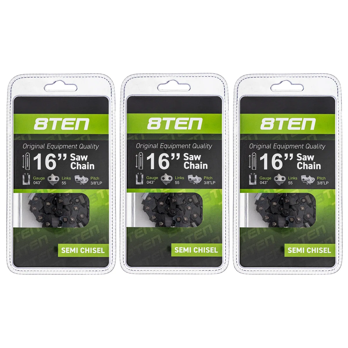 Chainsaw Chain 16 Inch .043 3/8 55DL For Stihl Homelite 36100050055 61PMM355E H3855 | 3-PACK
