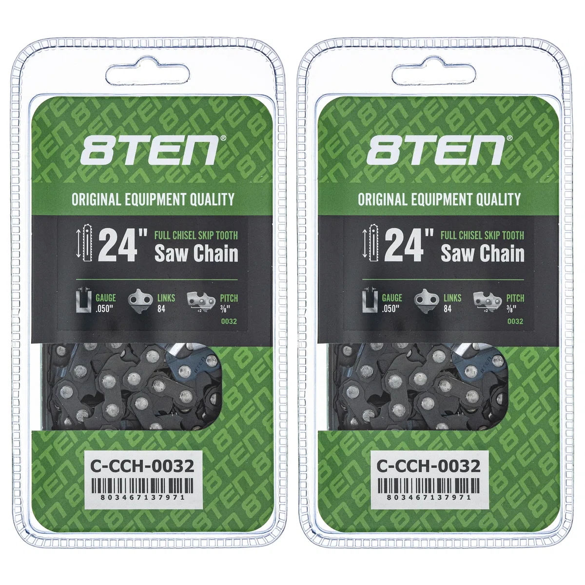 Chainsaw Chain 24 Inch .050 3/8 84DL For Stihl Echo Solo 501842584 585550084 72LPX84CQ 501842784 | 2-PACK