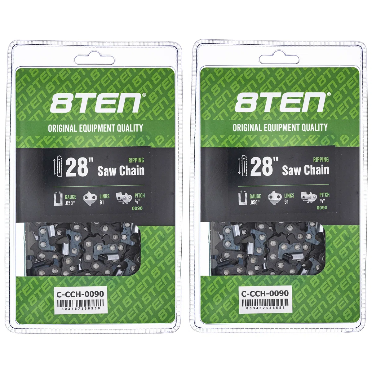 Chainsaw Chain 28 Inch .050 3/8 91DL For Stihl 72EXJ091G 72EXL091G 33RS91E H4791 | 2-PACK