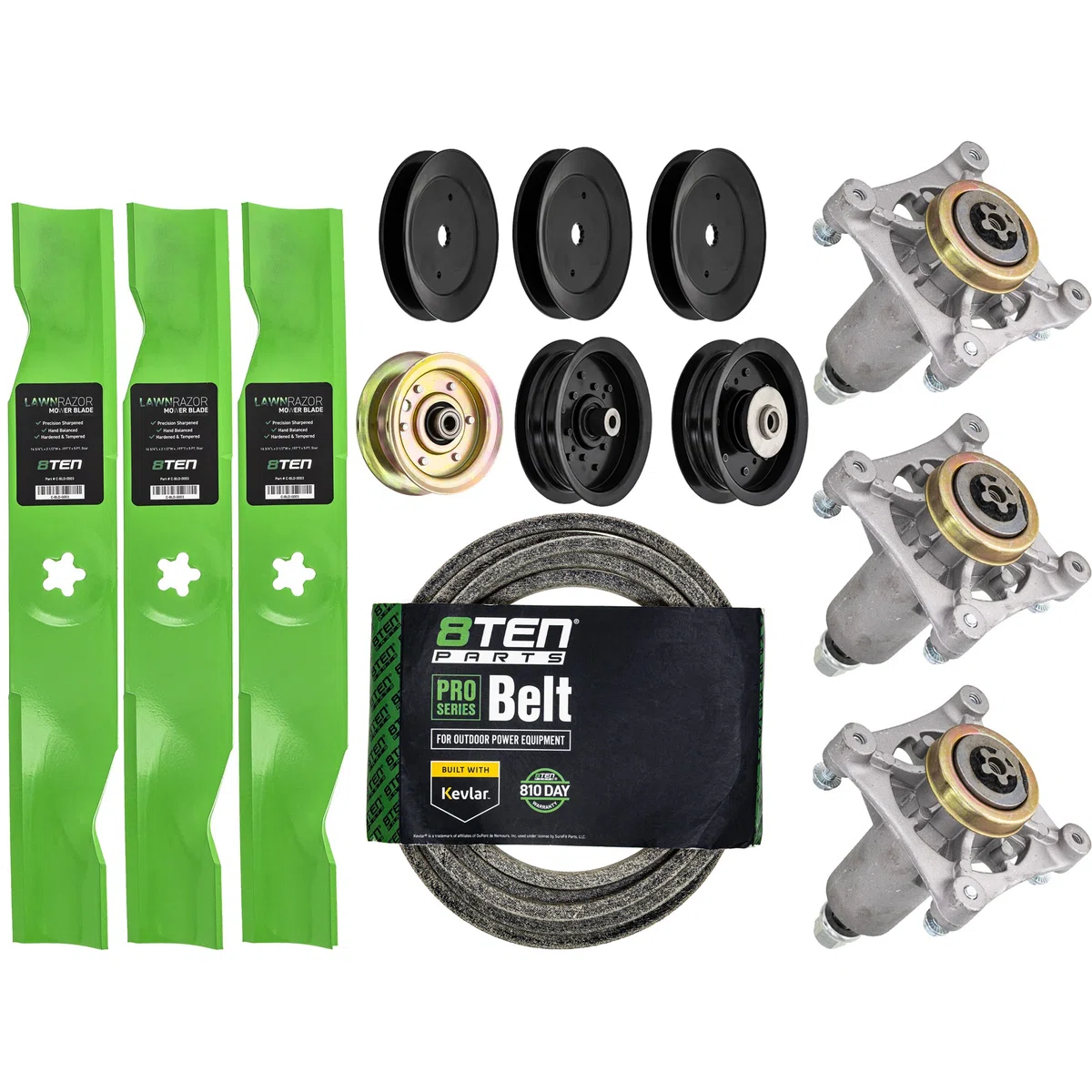 Blade Spindle Pulley Belt Idler Kit for Husqvarna YTH2348 532187281 48-Inch