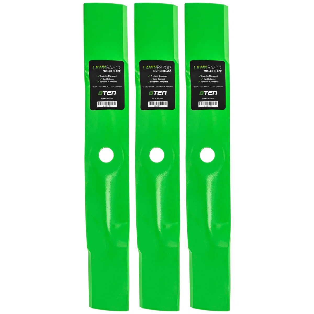 LawnRAZOR High Lift Blade For John Deere M145476 M127500 M127673 UC22009 | 3-PACK