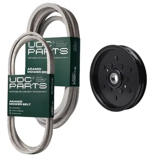 UDC Parts Mower Kit / Belt M144044 + Belt M154621 + Pulley AM106627 / Fits John Deere X300 Select Series X304 Select Series