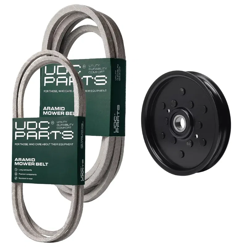 UDC Parts Mower Kit / Belt M154958 + Belt M154960 + Pulley AM106627 / Fits John Deere GX255 GX325 GX325 w/ Bar Tires GX335 GX345 GX355 Diesel LX280 LX280 All Wheel Steer X320 Select Series X500