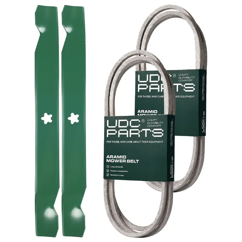 UDC Parts Mower Kit / Belt 130969 + Belt 138255 + 2 Pack Blades 138971 / Fits Jonsered LT2217A