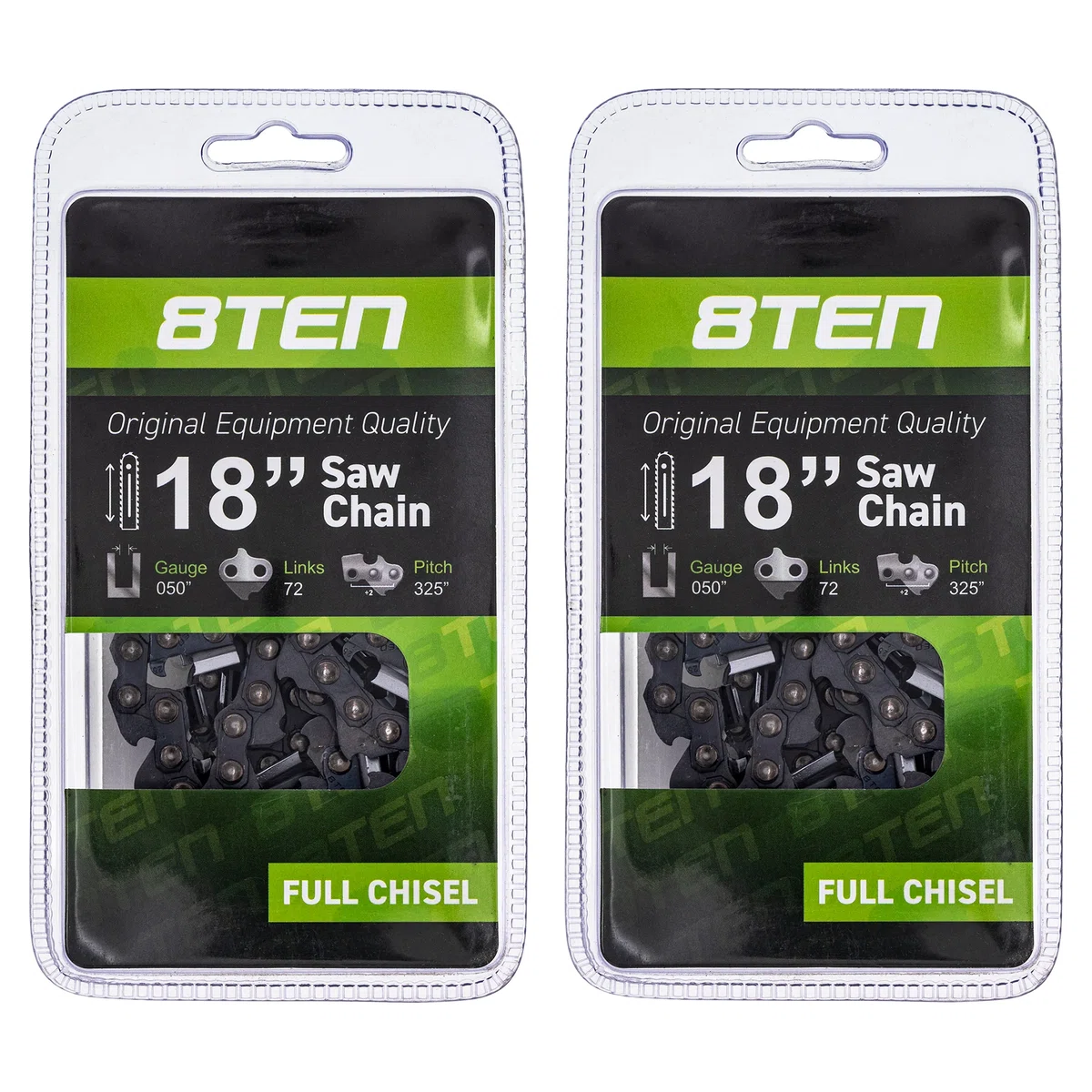 Chainsaw Chain 18 Inch .050 .325 72DL For Echo 501840672 581643672 591095772 20BPX72CQ 501840872 | 2-PACK