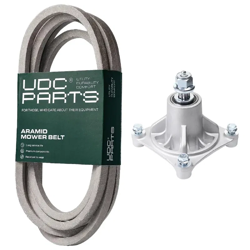 UDC Parts Mower Kit / Belt 539114557 + Spindle 532174356 / Fits Husqvarna LSZ4622 LSZ5422 LSZ5424 RZ4219 RZ4619 RZ4620 RZ5422 RZ5424