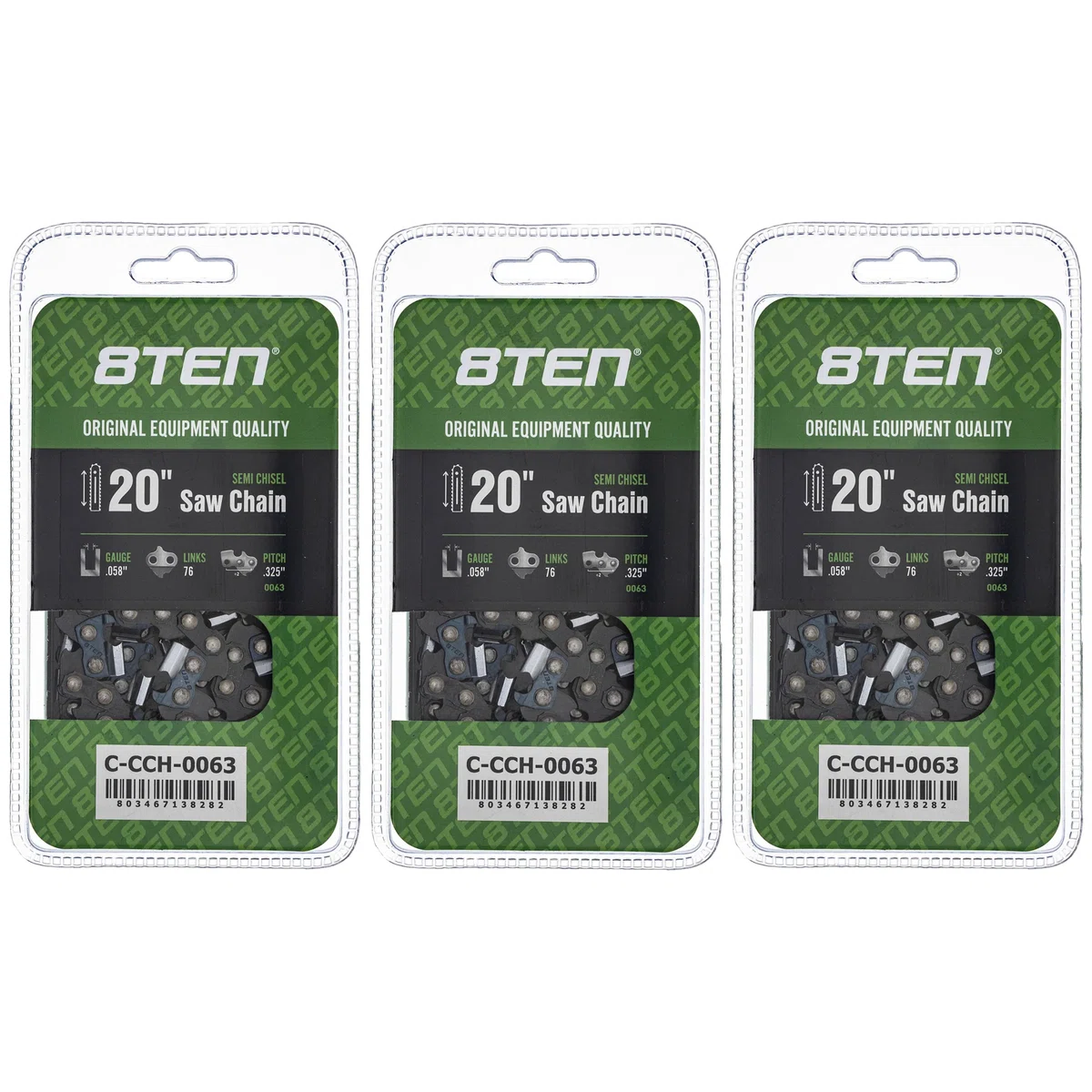 Chainsaw Chain 20 Inch .058 .325 76DL For Blue Max Stihl 21LPX076G 36880050076 25RM376E | 3-PACK