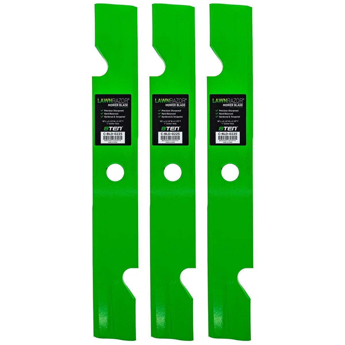 LawnRAZOR Notched High Lift Blade For Exmark Toro 103-6402 103-6402-S 109-6873 | 3-PACK