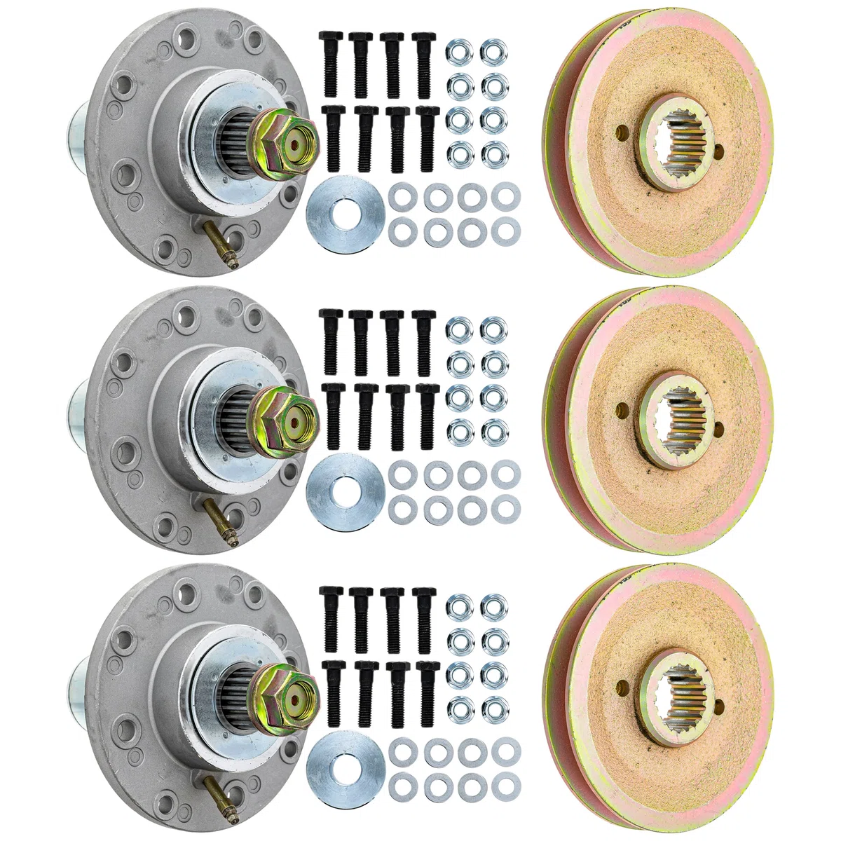 Spindle & Pulley Kit For Cub Cadet 810-KSP4337N | 3-PACK