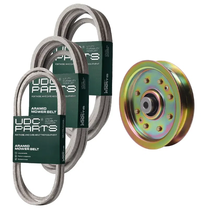 UDC Parts Mower Kit / Belt 754-04033 + Belt 754-0467 + Belt 754-0642 + Pulley 956-04129 / Fits Columbia P616G P616H Q626P Q816H Q816K V616G