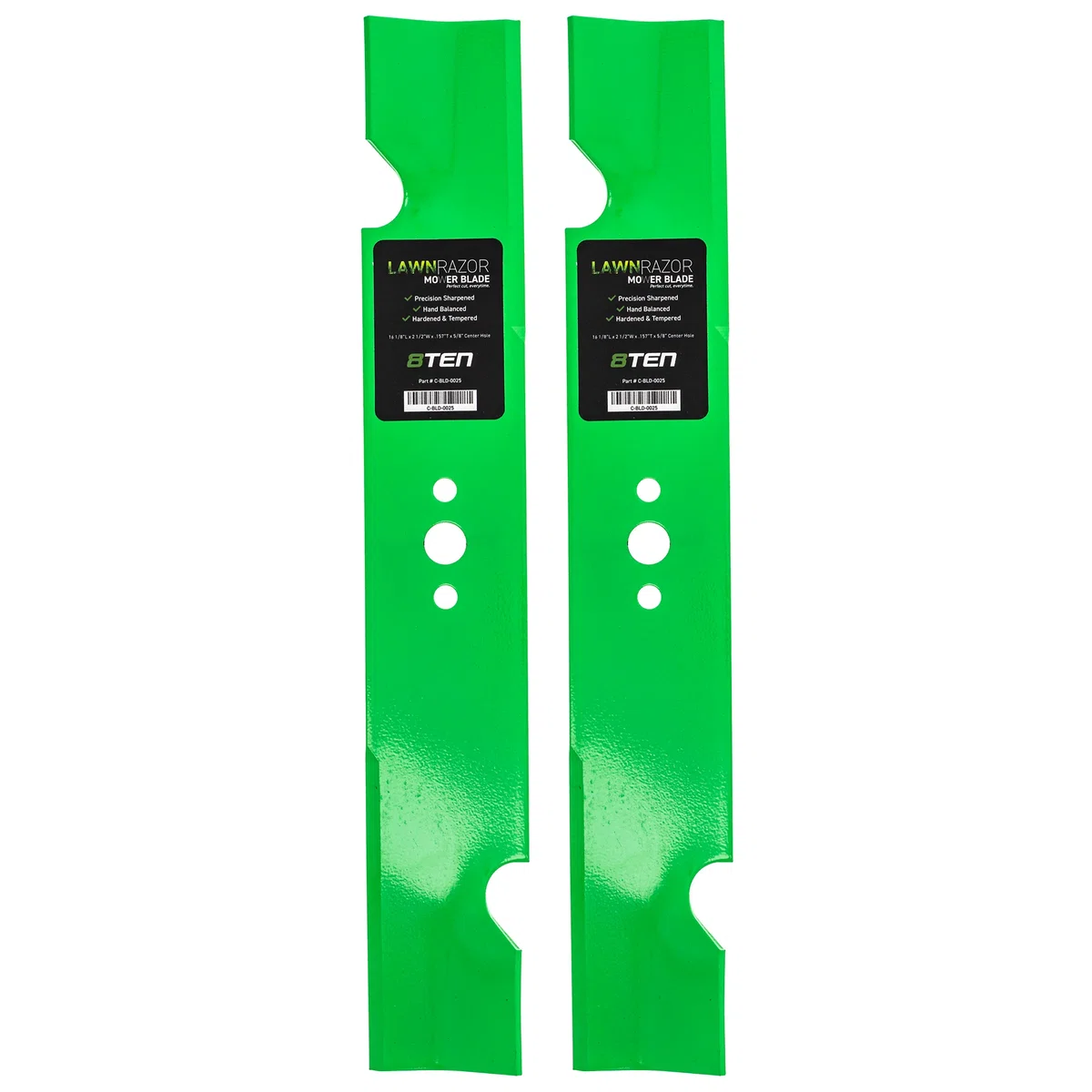 LawnRAZOR Notched High Lift Blade For Gravely Exmark Ariens 112111-01 038-3000-00 32061A 04919100 | 2-PACK