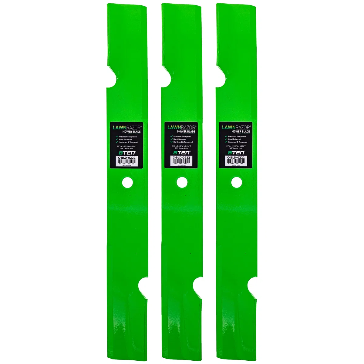 LawnRAZOR Air Lift Notched Blade For Scag 482881 482787 482001 481159 | 3-PACK