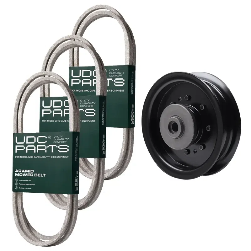 UDC Parts Mower Kit / Belt 130969 + Belt 140218 + Belt 405143 + Pulley 532196104 / Fits Husqvarna YTH220 Twin
