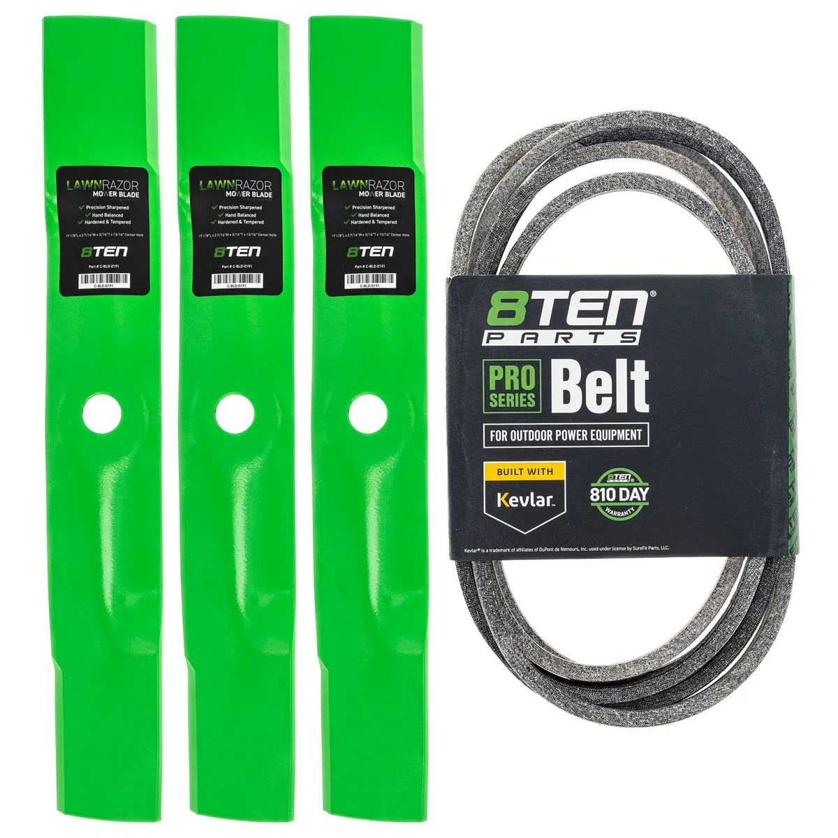Mower Blades & Deck Belt Kit For John Deere MK1007796