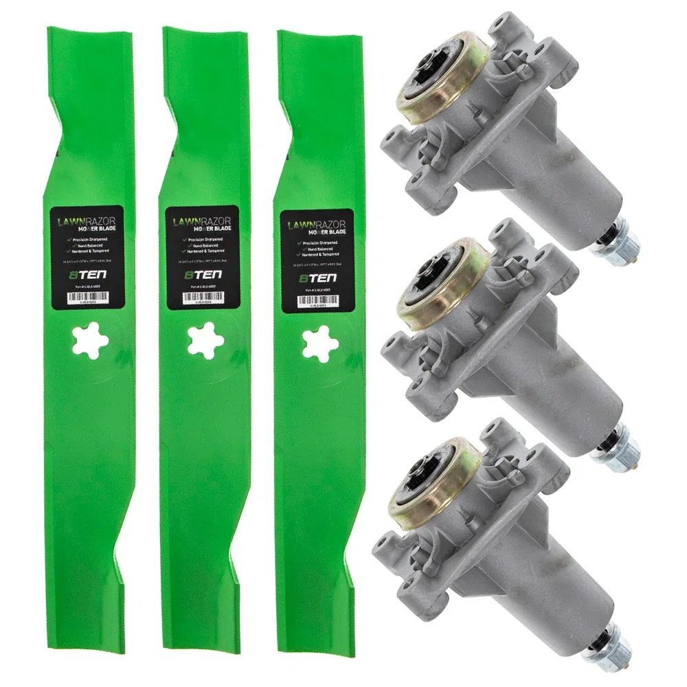 Mower Blades & Spindles Kit For Husqvarna Poulan Pro Jonsered MK1001742