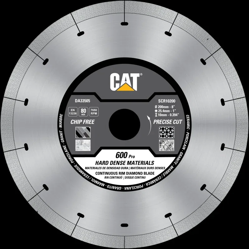 Cat 600 Pro Silent Laser Scroll Continuous Rim Porcelain Tile Diamond Blade 5" - 125mm