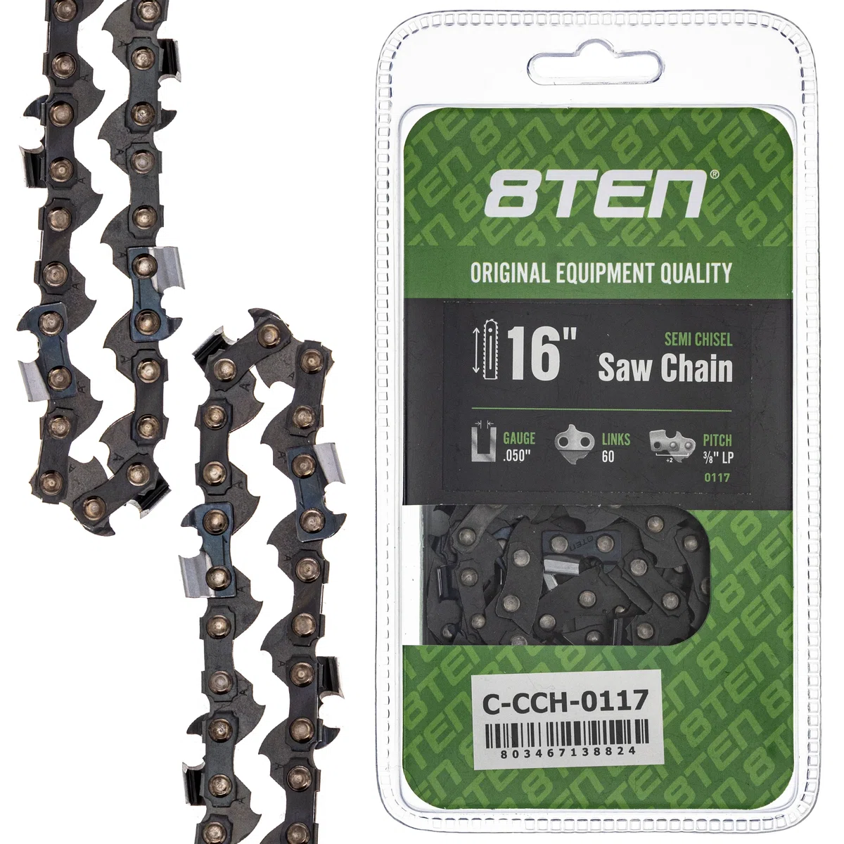 Chainsaw Chain 16 Inch .050 3/8 LP 60DL For Mastercraft WEN S60 63PM350E 576936560 501842160