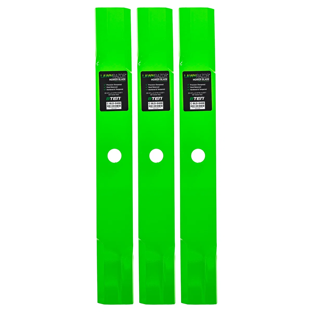 LawnRAZOR High Lift Blade For John Deere M132261 M113878 | 3-PACK