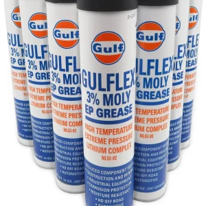 Gulflex Hi-Temp, EP, NLGI 2 Grease, Case of 10, 14 oz Cartridges| GULF14case