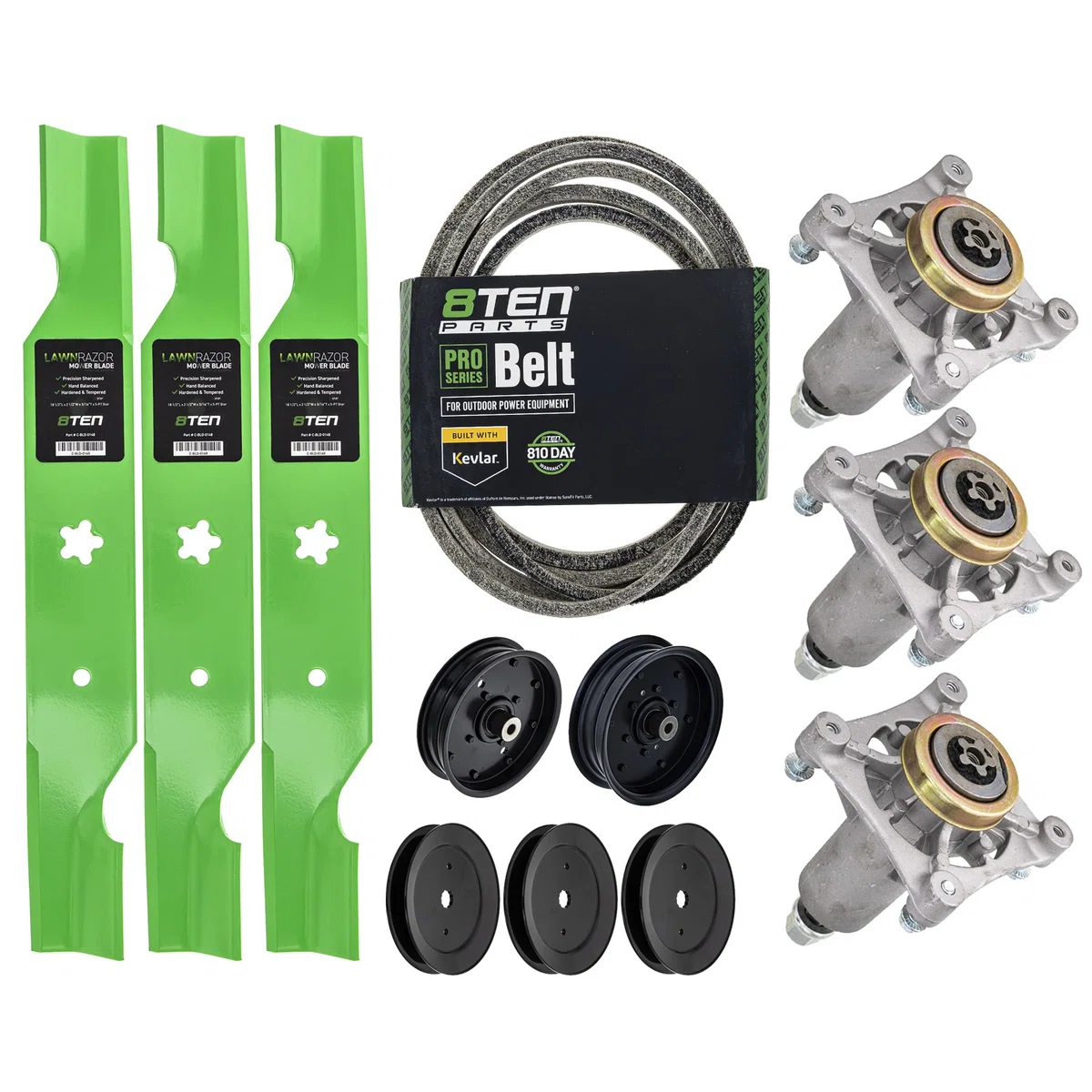 Blade Spindle Belt Pulley Idler Deck Kit For Husqvarna Poulan Pro Statesman MK1009877