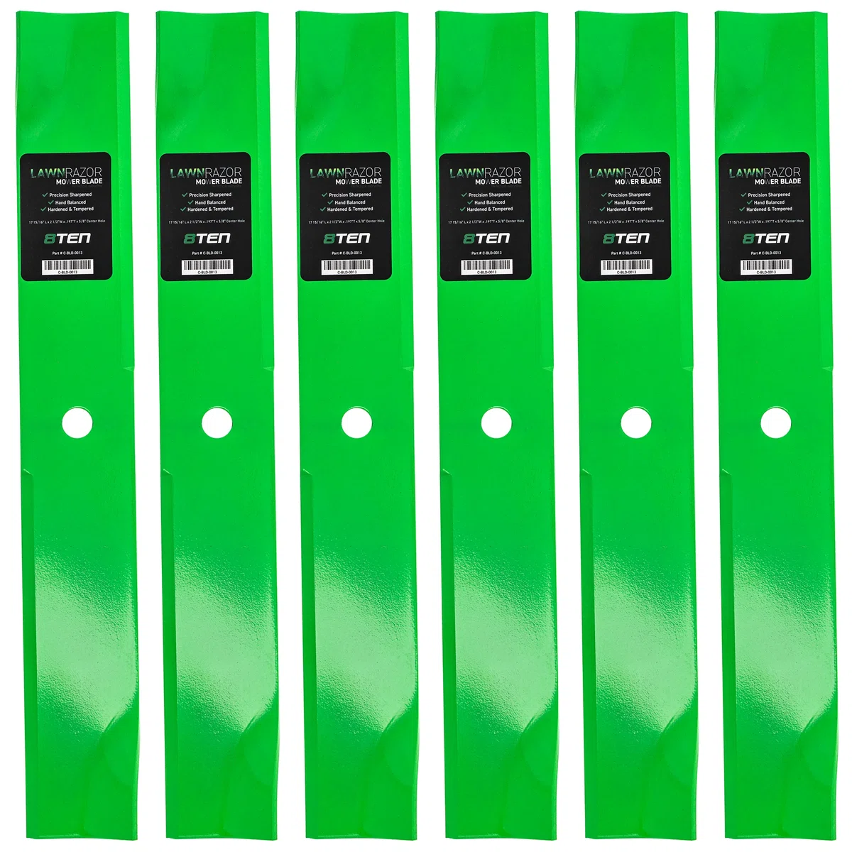 LawnRAZOR Low Lift Blade For Gravely Exmark Ariens 00450300 03253800 04916400 WM132022 112111-02 | 6-PACK