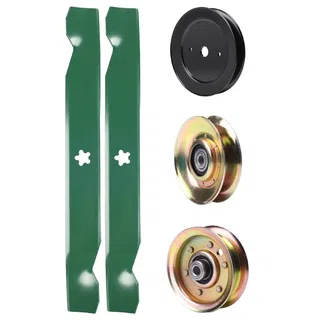 UDC Parts Mower Kit / Pulley 127783 + Pulley 129861 + Pulley 173437 + 2 Pack Blades 138497 / Fits Jonsered LT2115 LT2115A