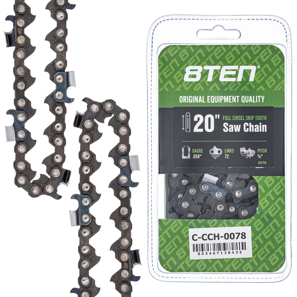 Chainsaw Chain 20 Inch .058 3/8 72DL For Makita Husqvarna 73EXL072G 581626972 591152572 501842872