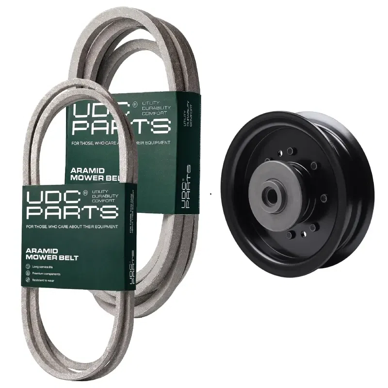 UDC Parts Mower Kit / Belt 130969 + Belt 197242 + Pulley 532196104 / Fits Husqvarna 2348LS Rider 1030 YT48CS YTH220 Twin YTH22K48 YTH2348 YTH23K48 YTH23V48 YTH2448T YTH24K48