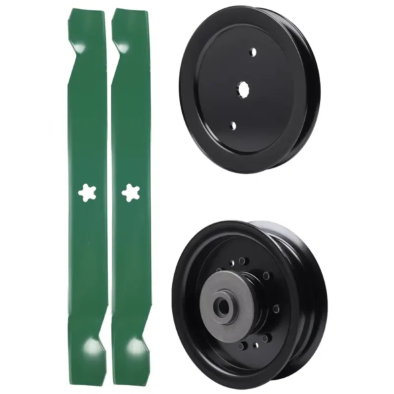 UDC Parts Mower Kit / Pulley 195945 + Pulley 532196104 + 2 Pack Blades 138971 / Fits Husqvarna YTH23V42