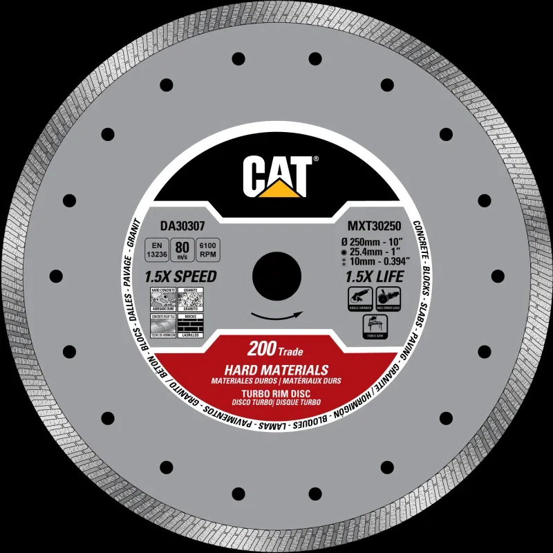 Cat 200 Trade Turbo Hard Materials Diamond Blade 4 1/2" - 115mm