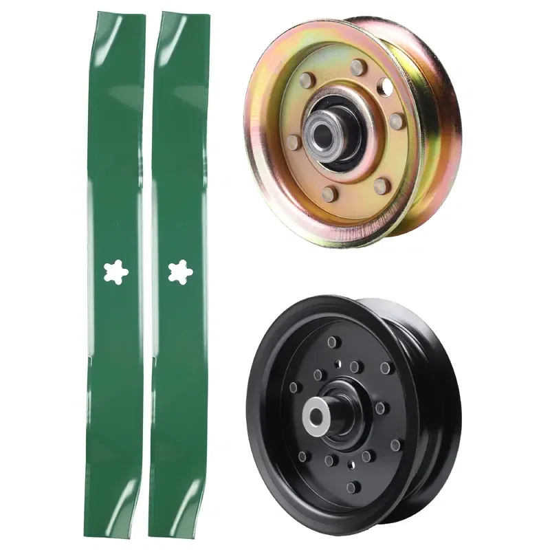 UDC Parts Mower Kit / Pulley 532196106 + Pulley 173437 + 2 Pack Blades 134149 / Fits Husqvarna YTH2042 XP