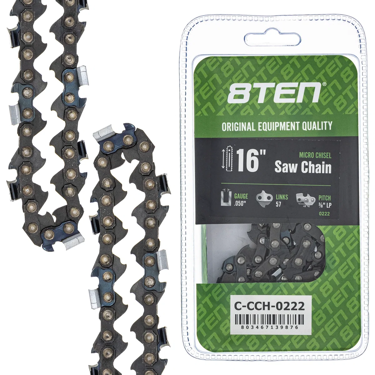 Chainsaw Chain 16 Inch .050 3/8 LP 57DL For Tanaka Echo Skil 91PX57CQ 91VXL057G 91PX057G 91PXL057G