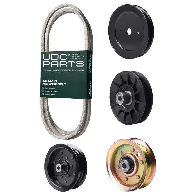 UDC Parts Mower Kit / Belt 140218 + Pulley 129861 + Pulley 532194326 + Pulley 532196106 + Pulley 173437 / Fits Husqvarna YTH2042 XP