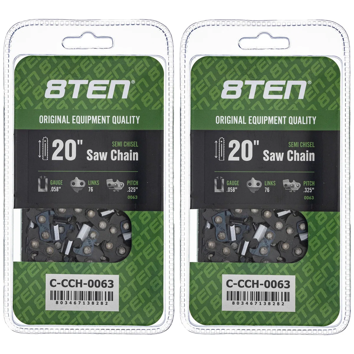 Chainsaw Chain 20 Inch .058 .325 76DL For Blue Max Stihl 21LPX076G 36880050076 25RM376E | 2-PACK