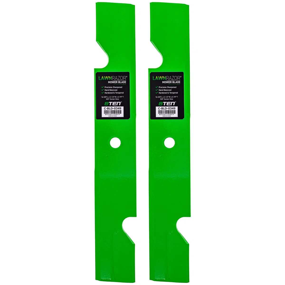 LawnRAZOR Notched High Lift Blade For MTD Pro Cub Cadet 00021871 | 2-PACK