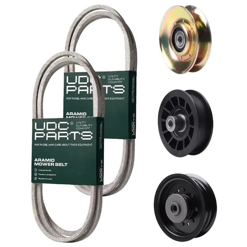 UDC Parts Mower Kit / Belt 138255 + Belt 194346 + Pulley 127783 + Pulley 532194327 + Pulley 532196104 / Fits Husqvarna LT1597