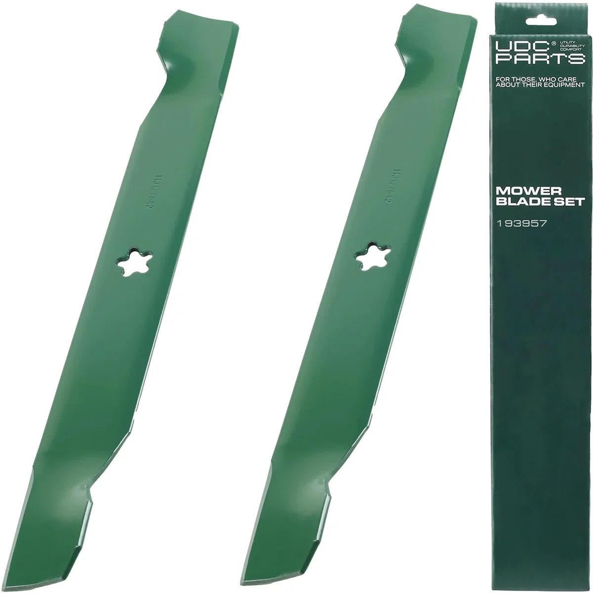138497 193957 Lawn Mower Blades Replacement for Craftsman 38 Inch 532193957 Husqvarna 532138497 Poulan 532127842 127842 581116302 LT1238 LT19538 LTH18538 LTH1538 / High Lift Mulching 2 Pack